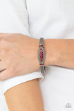 Locked in Luster-Red Hinge Bracelet-Paparazzi Accessories