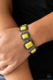 Retro Rodeo-Yellow Clasp Bracelet-Paparazzi Accessories