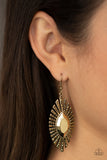 Who Is The FIERCEST Of Them All-Brass Earring-Paparazzi Accessories.