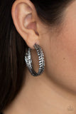 Laurel Gardens-Silver Hoop Earring-Paparazzi Accessories