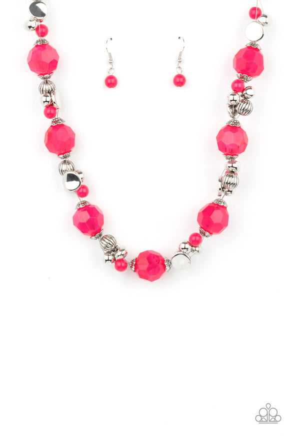 Vidi Vici VACATION-Pink Necklace-Paparazzi Accessories
