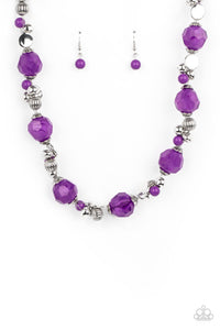 Vidi Vici VACATION-Purple Necklace-Paparazzi Accessories