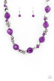 Vidi Vici VACATION-Purple Necklace-Paparazzi Accessories