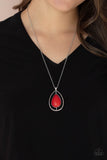 Here Today, PATAGONIA Tomorrow-Red Necklace-Paparazzi Accessories