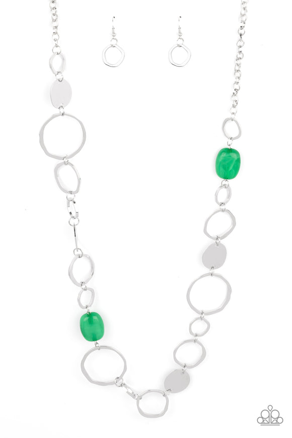 Colorful Combo-Green Necklace-Paparazzi Accessories.