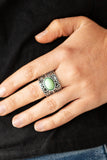 Bubbly Bonanza-Green Ring-Paparazzi Accessories.