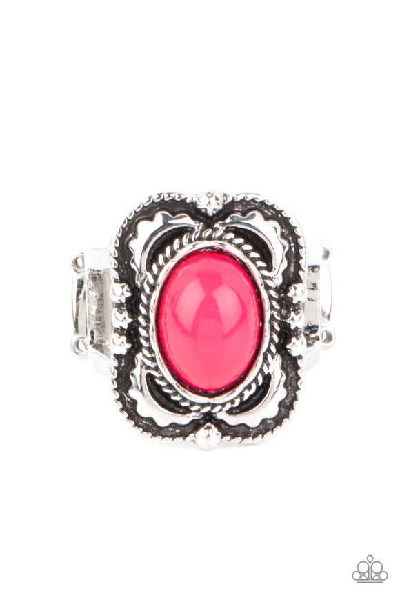 Vivaciously Vibrant-Pink Ring-Paparazzi Accessories