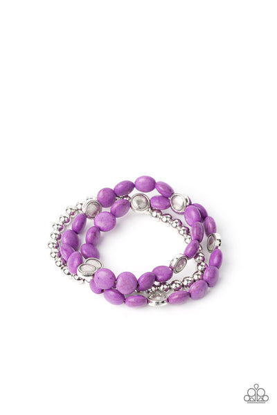 Paparazzi Bracelet - Colorful Collisions - Purple