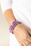Desert Verbena-Purple Stretch Bracelet-Paparazzi Accessories