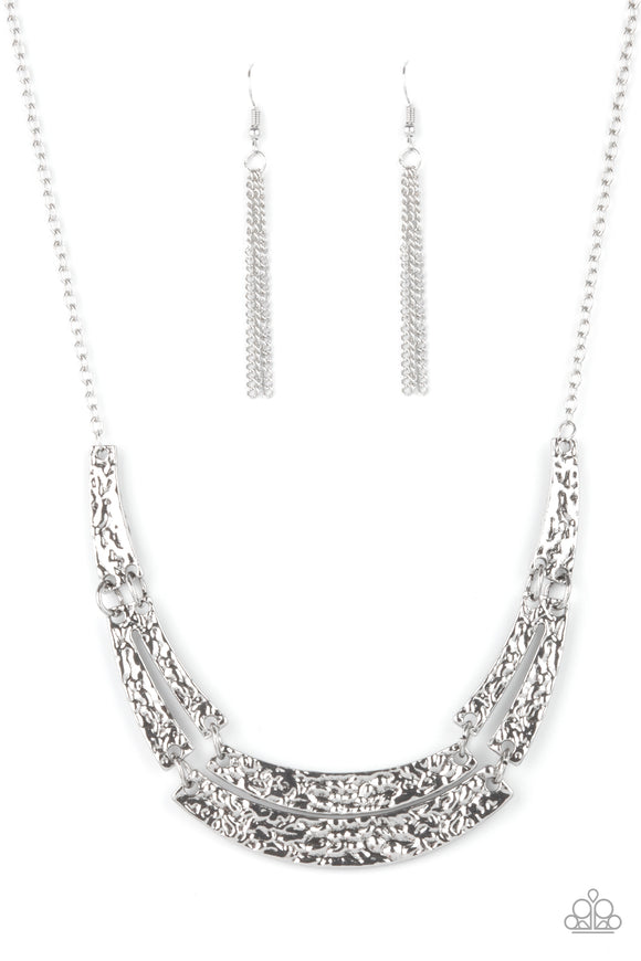 Stick To The ARTIFACTS-Silver Necklace-Paparazzi Accessories