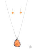 Canyon Oasis-Orange Necklace-Paparazzi Accessories