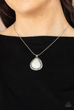 Canyon Oasis-White Necklace-Paparazzi Accessories