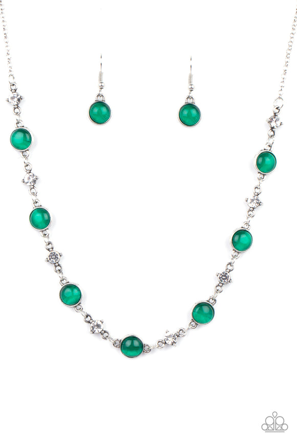 Inner Illumination-Green Necklace-Paparazzi Accessories