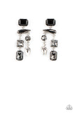 Hazard Pay-Silver Post Earring-Paparazzi Accessories