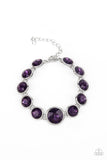 Lustrous Luminosity-Purple Clasp Bracelet-Paparazzi Accessories