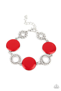 Garden Regalia-Red Clasp Bracelet-Paparazzi Accessories