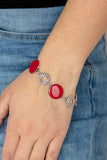 Garden Regalia-Red Clasp Bracelet-Paparazzi Accessories
