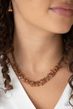 Let There Be TWILIGHT-Copper Necklace-Paparazzi Accessories.
