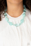 Staycation Stunner-Blue Necklace-Paparazzi Accessories.
