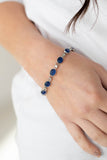 Blissfully Beaming-Blue Clasp Bracelet-Paparazzi Accessories