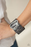 HISS-tory In The Making-Silver Wrap Bracelet-Leather-Paparazzi Accessories