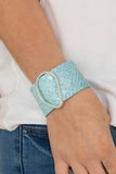 HISS-tory In The Making-Blue Wrap Bracelet-Leather-Paparazzi Accessories