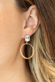 Prismatic Perfection-Gold Post Earring-Paparazzi Accessories