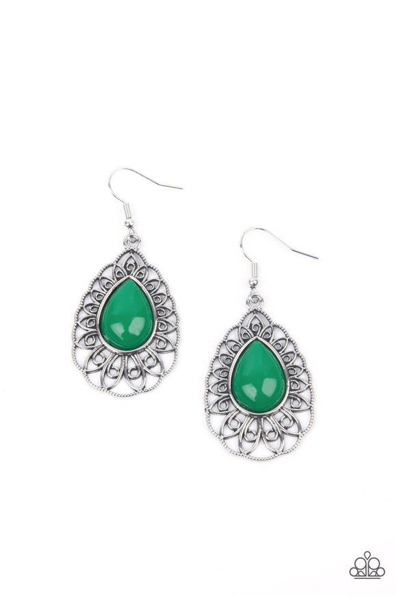 Dream STAYCATION-Green Earring-Paparazzi  Accessories