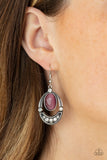 Serene Shimmer-Purple Earring-Paparazzi Accessories.