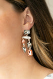 Hazard Pay-Multi Post Earring-Rose Gold-Paparazzi Accessories