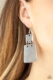 Tagging Along-Silver Earring-Paparazzi Accessories.