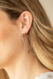 Material Girl Magic-Silver Hoop Earring-Paparazzi Accessories.