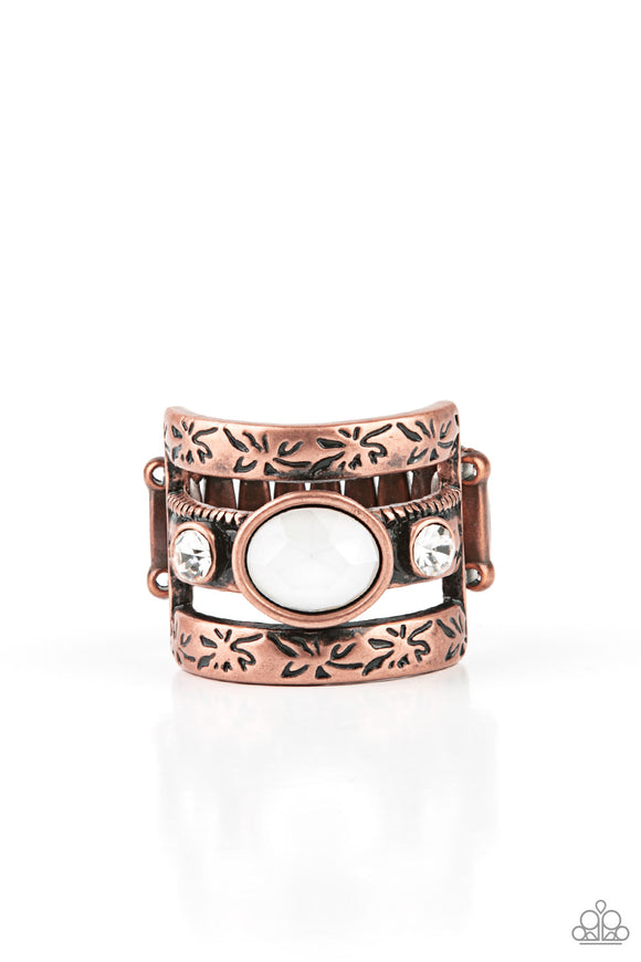 The GLEAMING Tower-Copper Ring-Paparazzi Accessories