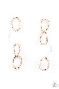 Talk In Circles-Copper Post Earring-Paparazzi Accessories