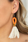 The Dustup-Orange Earring-Paparazzi Accessories