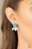 Hill Country Blossoms-Blue Post Earring-Paparazzi Accessories.