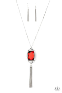 Timeless Talisman-Red Necklace-Paparazzi Accessories
