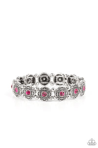 Trés Magnifique-Pink Stretch Bracelet-Paparazzi Accessories