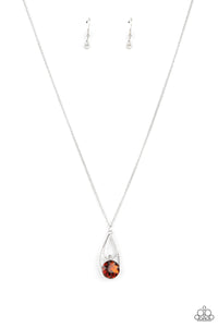 Gala Gleam-Brown Necklace-Paparazzi Accessories.