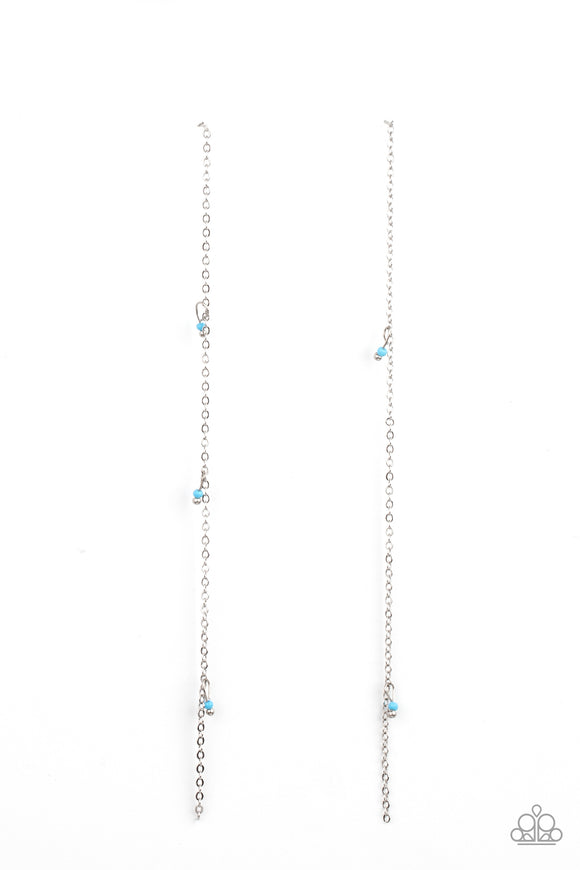 Dauntlessly Dainty-Blue Post Earring-Paparazzi Accessories