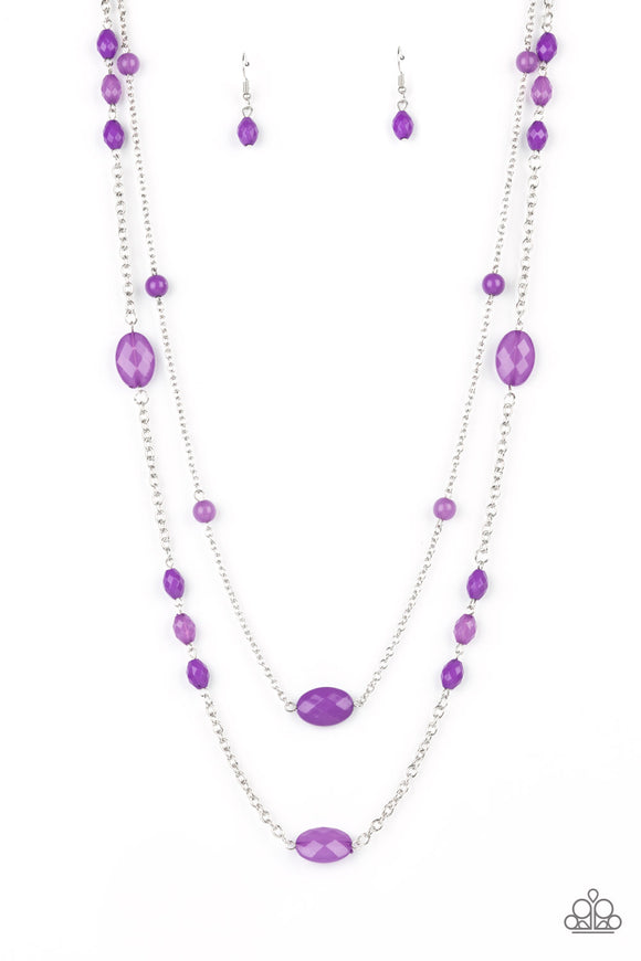 Day Trip Delights-Purple Necklace-Paparazzi Accessories