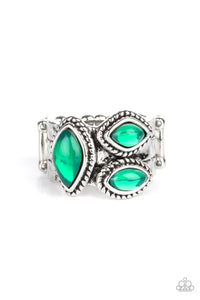 The Charisma Collector-Green Ring-Paparazzi Accessories.
