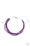 All Beaded Up-Purple Bracelet-Seed Bead-Paparazzi Accessories