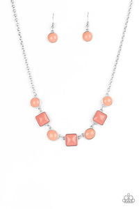 Trend Worthy-Orange Necklace-Paparazzi Accessories