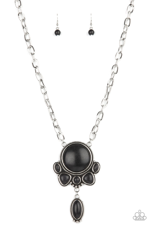 Geographically Gorgeous-Black Necklace-Paparazzi Accessories