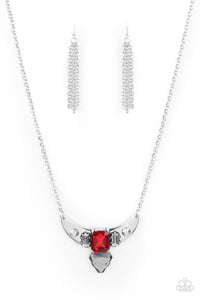 You the TALISMAN!-Red Necklace-Paparazzi Accessories