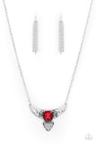 You the TALISMAN!-Red Necklace-Paparazzi Accessories