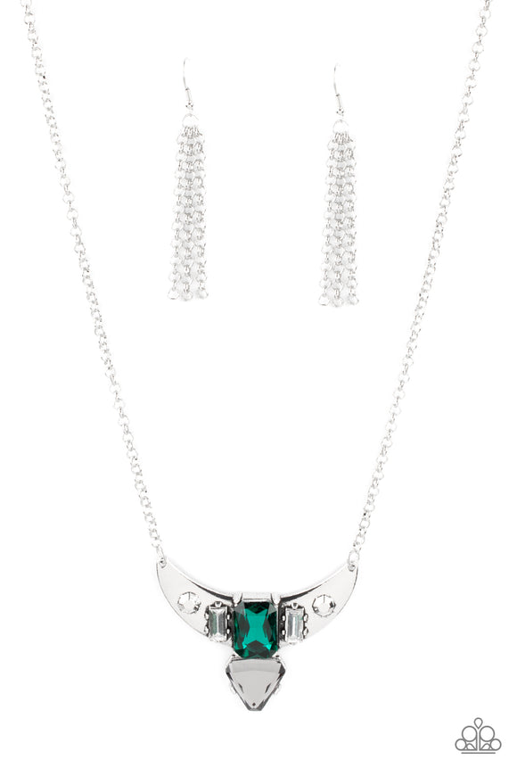 Paparazzi Make A Point - Green Necklace – A Finishing Touch Jewelry