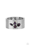 Flickering Fortune-Purple Stretch Bracelet-Paparazzi Accessories