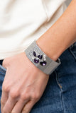 Flickering Fortune-Purple Stretch Bracelet-Paparazzi Accessories